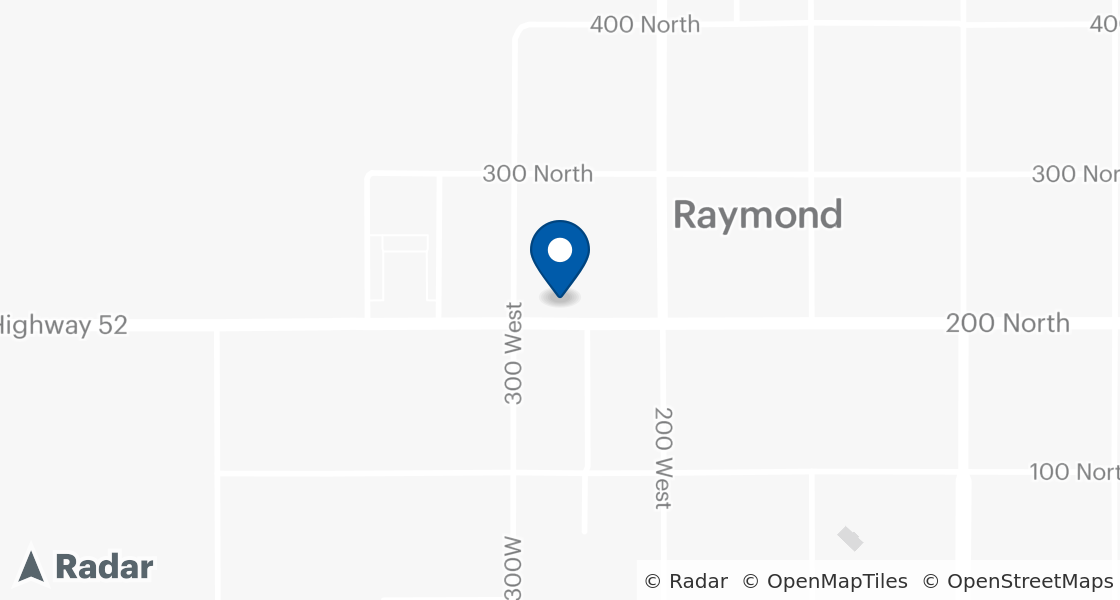 Map of Dairy Queen Location:: 275 W 200 N, Raymond, AB, T0K 2S0